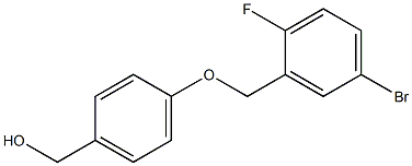 {4-[(5-bromo-2-fluorophenyl)methoxy]phenyl}methanol Struktur