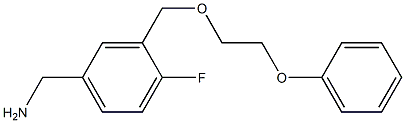 {4-fluoro-3-[(2-phenoxyethoxy)methyl]phenyl}methanamine Struktur