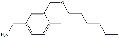 {4-fluoro-3-[(hexyloxy)methyl]phenyl}methanamine Struktur