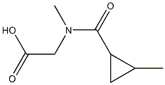 {methyl[(2-methylcyclopropyl)carbonyl]amino}acetic acid Struktur