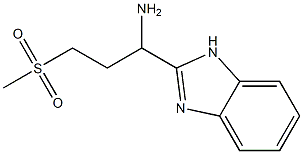 1-(1H-1,3-benzodiazol-2-yl)-3-methanesulfonylpropan-1-amine Struktur