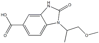 1-(1-methoxypropan-2-yl)-2-oxo-2,3-dihydro-1H-1,3-benzodiazole-5-carboxylic acid Struktur