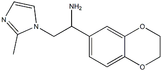 1-(2,3-dihydro-1,4-benzodioxin-6-yl)-2-(2-methyl-1H-imidazol-1-yl)ethanamine Struktur