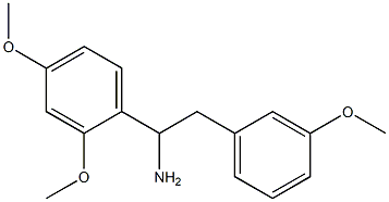 1-(2,4-dimethoxyphenyl)-2-(3-methoxyphenyl)ethan-1-amine Struktur