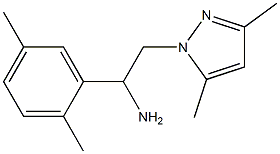 1-(2,5-dimethylphenyl)-2-(3,5-dimethyl-1H-pyrazol-1-yl)ethanamine Struktur