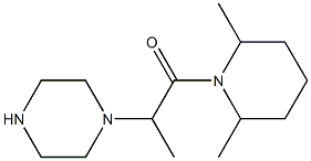 1-(2,6-dimethylpiperidin-1-yl)-2-(piperazin-1-yl)propan-1-one Struktur