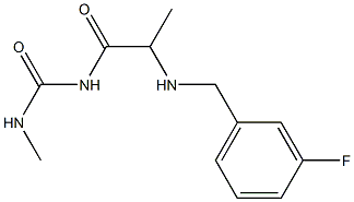 1-(2-{[(3-fluorophenyl)methyl]amino}propanoyl)-3-methylurea Struktur