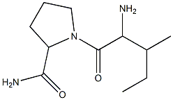 1-(2-amino-3-methylpentanoyl)pyrrolidine-2-carboxamide Struktur