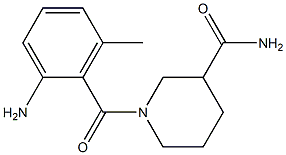 1-(2-amino-6-methylbenzoyl)piperidine-3-carboxamide Struktur