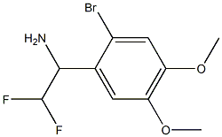 1-(2-bromo-4,5-dimethoxyphenyl)-2,2-difluoroethan-1-amine Struktur