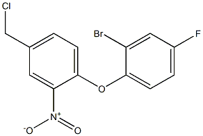 1-(2-bromo-4-fluorophenoxy)-4-(chloromethyl)-2-nitrobenzene Struktur