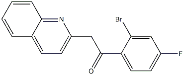 1-(2-bromo-4-fluorophenyl)-2-(quinolin-2-yl)ethan-1-one Struktur