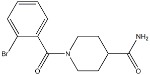 1-(2-bromobenzoyl)piperidine-4-carboxamide Struktur