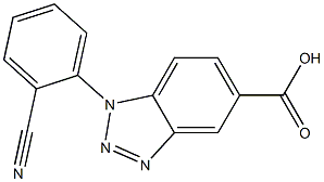 1-(2-cyanophenyl)-1H-1,2,3-benzotriazole-5-carboxylic acid Struktur