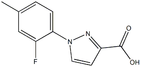 1-(2-fluoro-4-methylphenyl)-1H-pyrazole-3-carboxylic acid Struktur