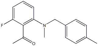 1-(2-fluoro-6-{methyl[(4-methylphenyl)methyl]amino}phenyl)ethan-1-one Struktur