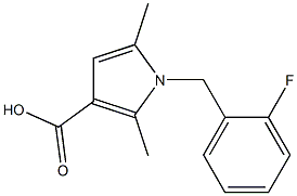 1-(2-fluorobenzyl)-2,5-dimethyl-1H-pyrrole-3-carboxylic acid Struktur