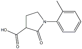 1-(2-methylphenyl)-2-oxopyrrolidine-3-carboxylic acid Struktur