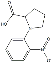 1-(2-nitrophenyl)pyrrolidine-2-carboxylic acid Struktur