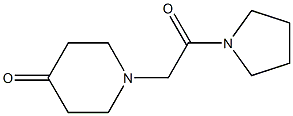 1-(2-oxo-2-pyrrolidin-1-ylethyl)piperidin-4-one Struktur