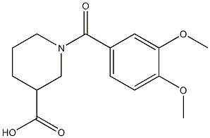 1-(3,4-dimethoxybenzoyl)piperidine-3-carboxylic acid Struktur