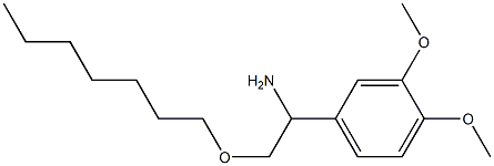 1-(3,4-dimethoxyphenyl)-2-(heptyloxy)ethan-1-amine Struktur