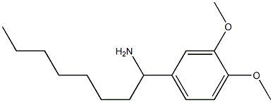 1-(3,4-dimethoxyphenyl)octan-1-amine Struktur