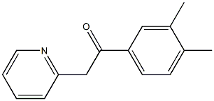 1-(3,4-dimethylphenyl)-2-(pyridin-2-yl)ethan-1-one Struktur