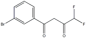 1-(3-bromophenyl)-4,4-difluorobutane-1,3-dione Struktur