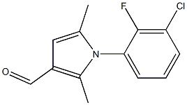 1-(3-chloro-2-fluorophenyl)-2,5-dimethyl-1H-pyrrole-3-carbaldehyde Struktur