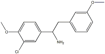 1-(3-chloro-4-methoxyphenyl)-2-(3-methoxyphenyl)ethan-1-amine Struktur