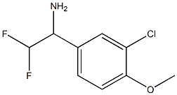 1-(3-chloro-4-methoxyphenyl)-2,2-difluoroethan-1-amine Struktur