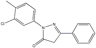 1-(3-chloro-4-methylphenyl)-3-phenyl-4,5-dihydro-1H-pyrazol-5-one Struktur