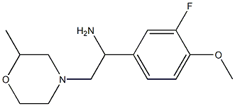 1-(3-fluoro-4-methoxyphenyl)-2-(2-methylmorpholin-4-yl)ethan-1-amine Struktur