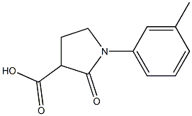 1-(3-methylphenyl)-2-oxopyrrolidine-3-carboxylic acid Struktur