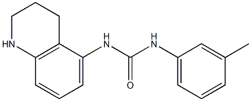 1-(3-methylphenyl)-3-1,2,3,4-tetrahydroquinolin-5-ylurea Struktur