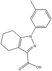 1-(3-methylphenyl)-4,5,6,7-tetrahydro-1H-indazole-3-carboxylic acid Struktur