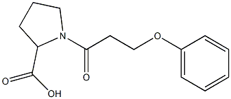 1-(3-phenoxypropanoyl)pyrrolidine-2-carboxylic acid Struktur