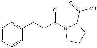 1-(3-phenylpropanoyl)pyrrolidine-2-carboxylic acid Struktur