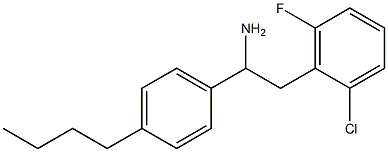 1-(4-butylphenyl)-2-(2-chloro-6-fluorophenyl)ethan-1-amine Struktur