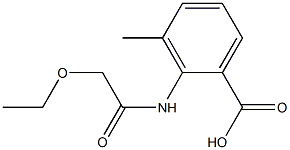 2-(2-ethoxyacetamido)-3-methylbenzoic acid Struktur