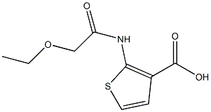 2-(2-ethoxyacetamido)thiophene-3-carboxylic acid Struktur