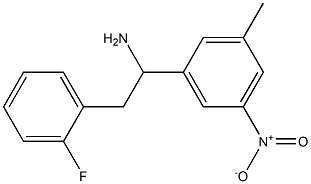 2-(2-fluorophenyl)-1-(3-methyl-5-nitrophenyl)ethan-1-amine Struktur