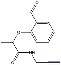 2-(2-formylphenoxy)-N-(prop-2-yn-1-yl)propanamide Struktur