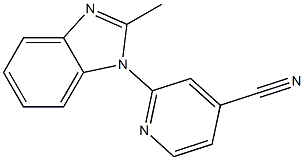 2-(2-methyl-1H-benzimidazol-1-yl)isonicotinonitrile Struktur