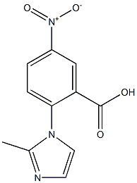 2-(2-methyl-1H-imidazol-1-yl)-5-nitrobenzoic acid Struktur