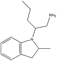 2-(2-methyl-2,3-dihydro-1H-indol-1-yl)pentan-1-amine Struktur