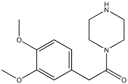 2-(3,4-dimethoxyphenyl)-1-(piperazin-1-yl)ethan-1-one Struktur