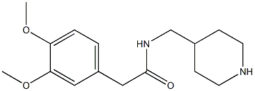 2-(3,4-dimethoxyphenyl)-N-(piperidin-4-ylmethyl)acetamide Struktur