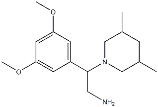 2-(3,5-dimethoxyphenyl)-2-(3,5-dimethylpiperidin-1-yl)ethan-1-amine Struktur